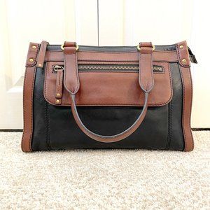 Fossil Excellent Condition Brown and Black Satchel
